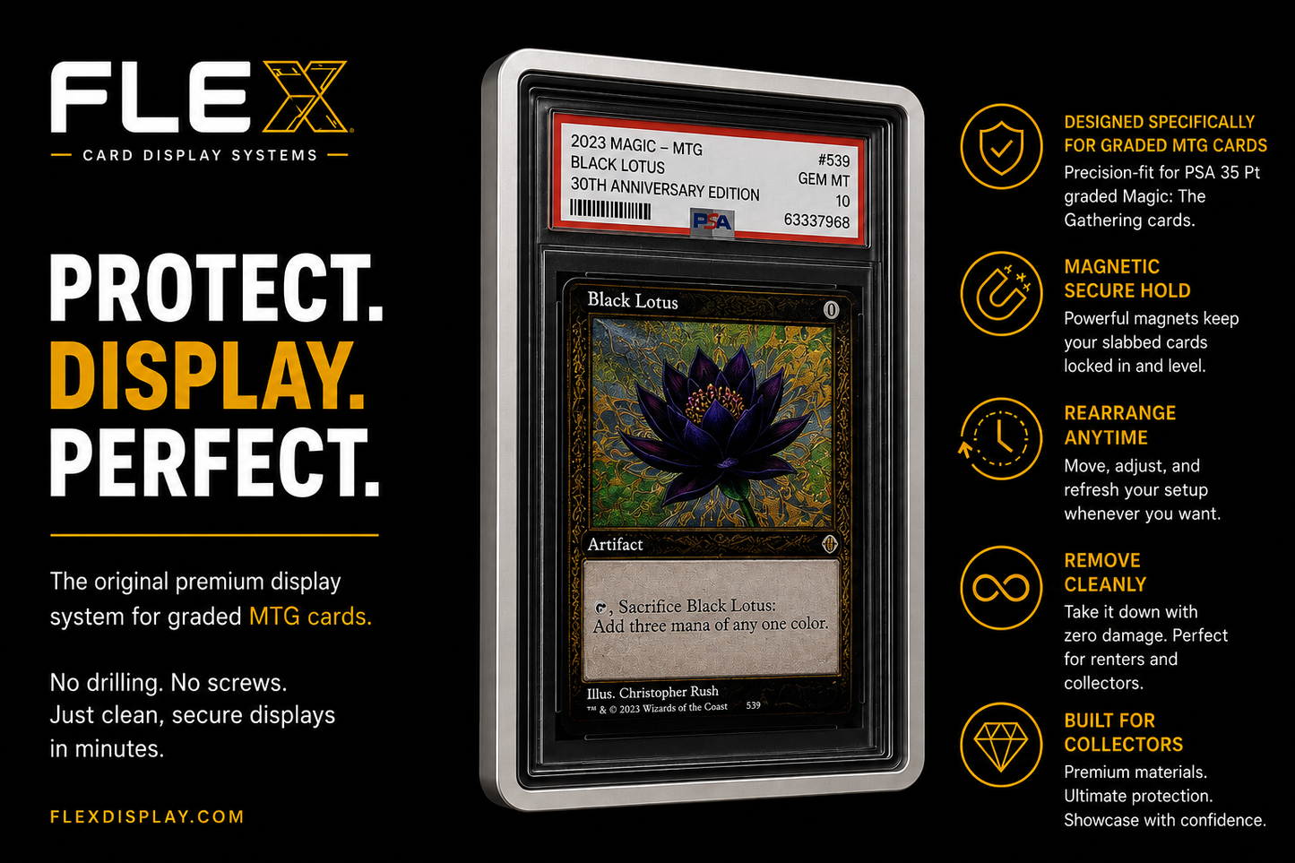 FlexDisplay Graded MTG Card Display System (6 Displays)
