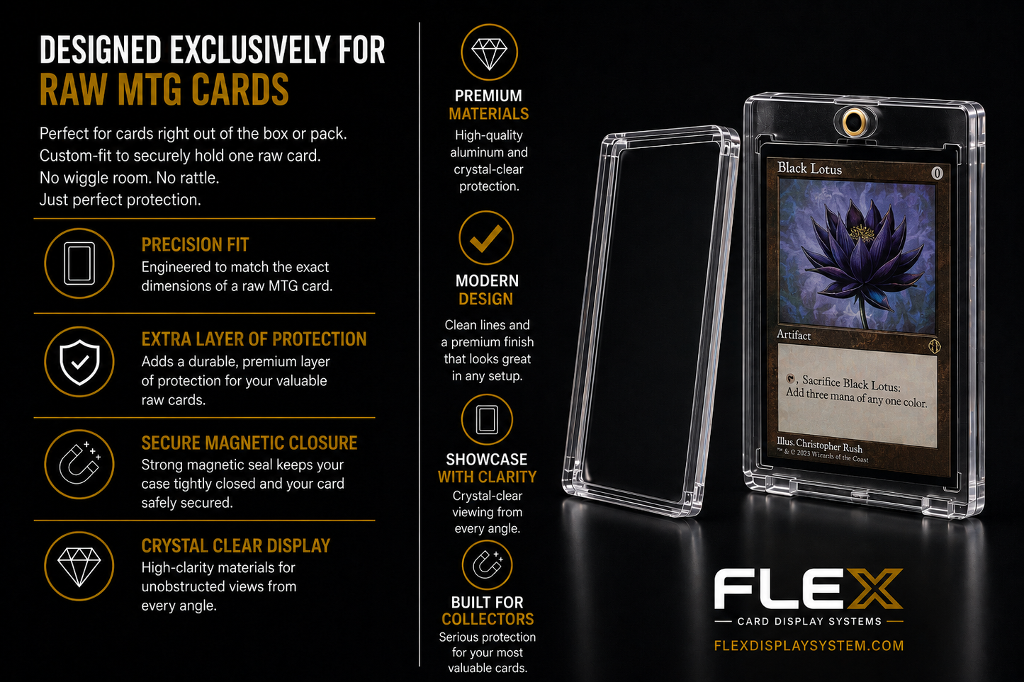 FlexDisplay Magic: The Gathering Card Display System (4 Displays)