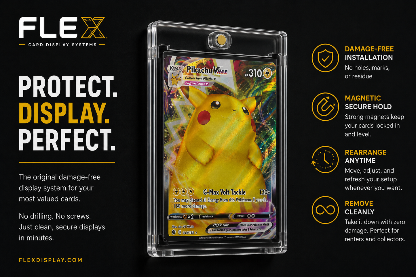 FlexDisplay Pokémon Card Display System (4 Displays)