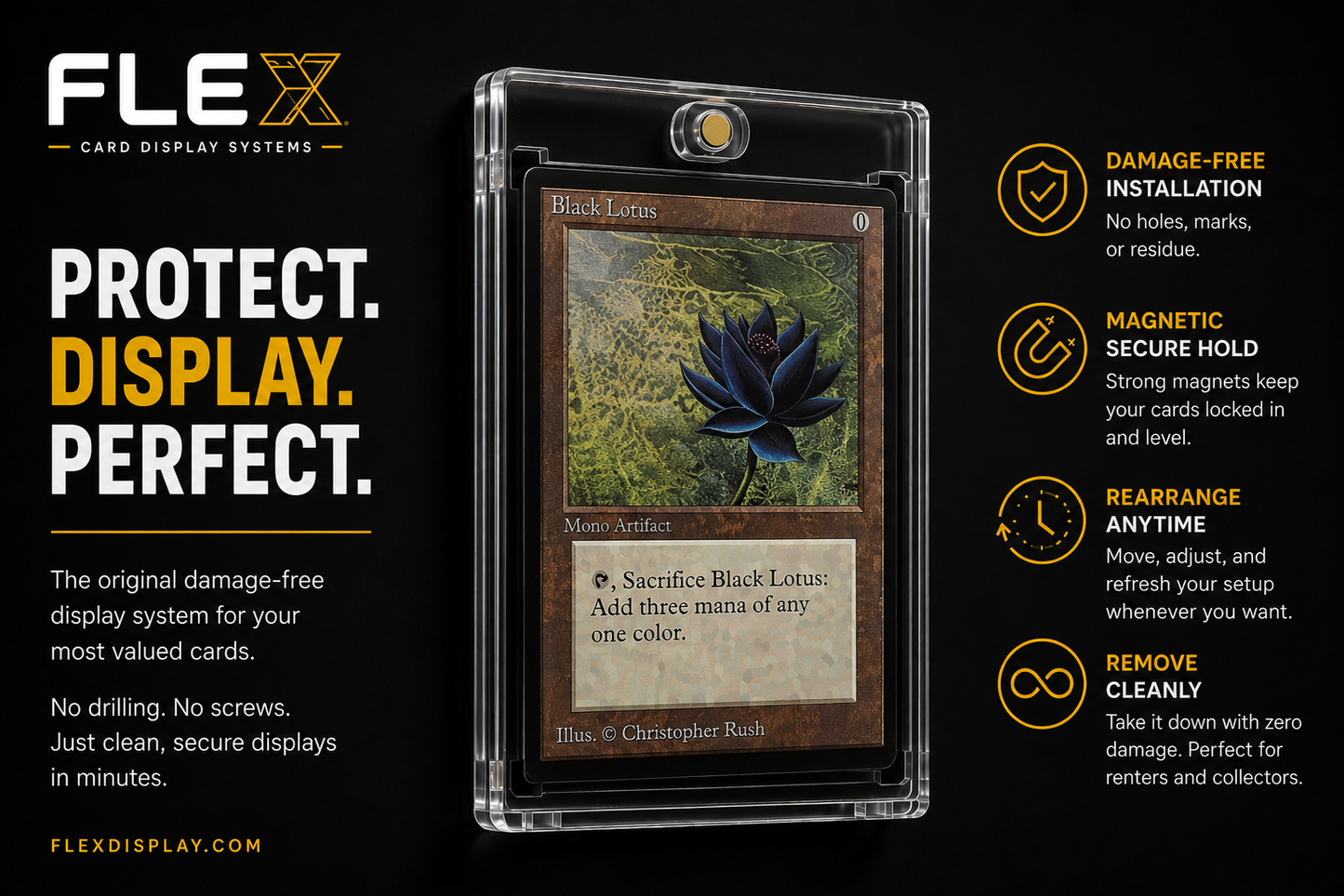FlexDisplay Magic: The Gathering Card Display System (4 Displays)