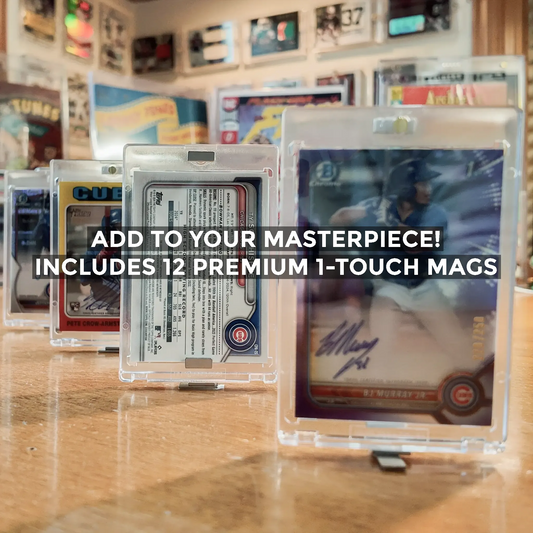 FlexDeez One-Touch card case holding autographed baseball card at angle